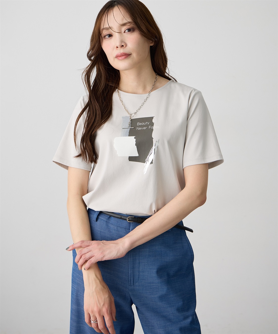 A/C DESIGN BY ALPHA CUBIC グラフィックロゴTシャツ【すごツヤ・接触冷感・UVカット】_main