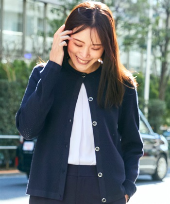 A/C DESIGN BY ALPHA CUBIC カラーブロックニットジャケット_variationthumb_2