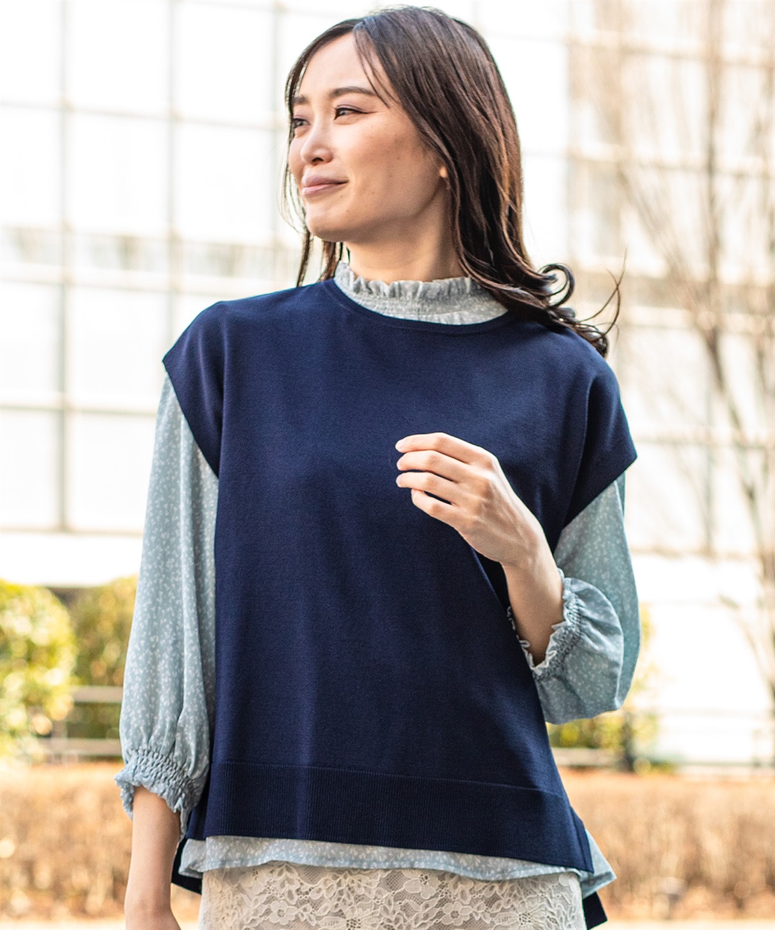 A/C DESIGN BY ALPHA CUBIC ハンドウォッシャブルバッグスリットベスト_variation_3