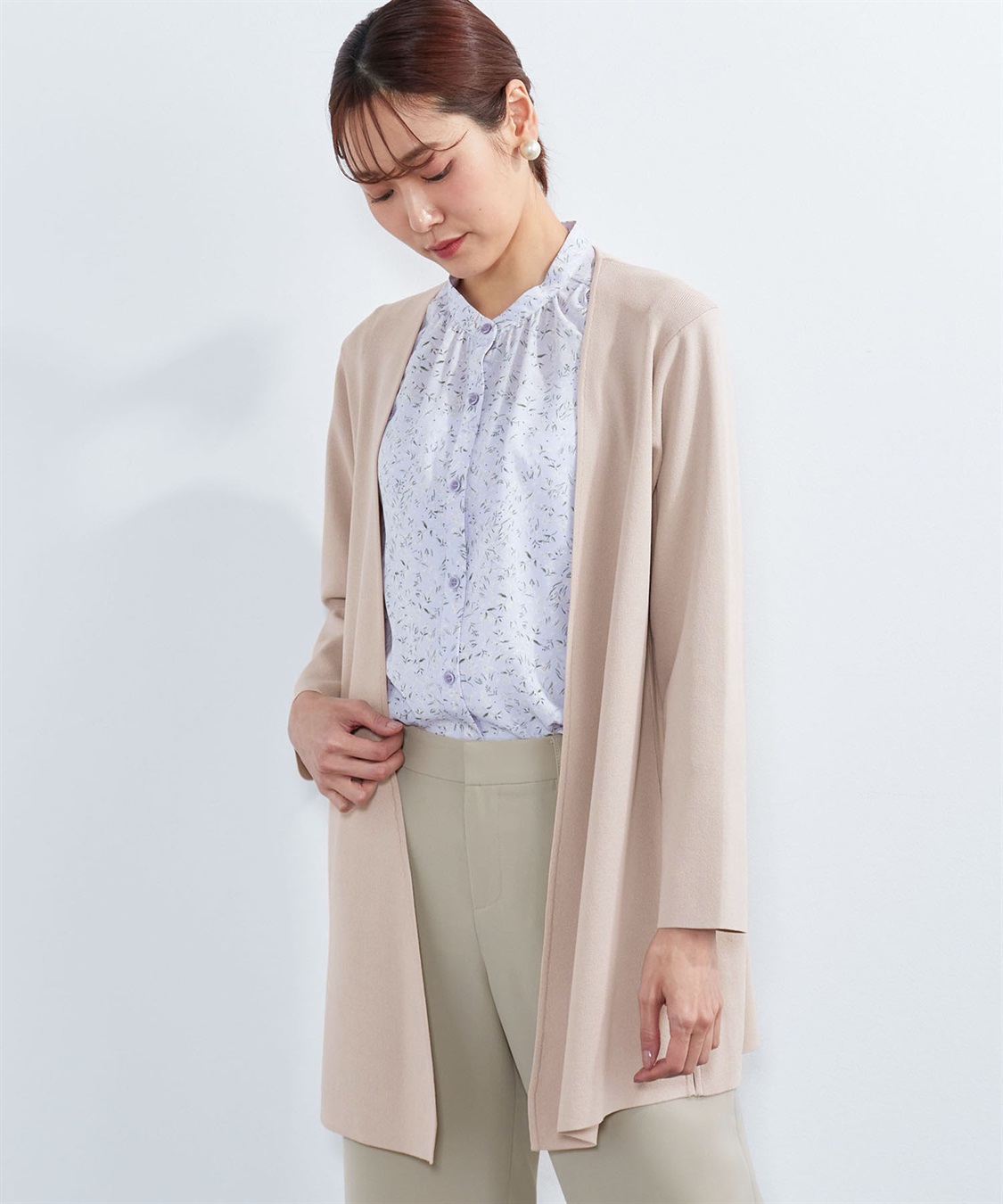 A/C DESIGN BY ALPHA CUBIC ハンドウォッシャブル着流しカーディガン_variation_2