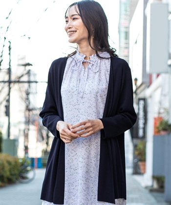 A/C DESIGN BY ALPHA CUBIC ハンドウォッシャブル着流しカーディガン_variationthumb_3