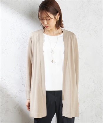 A/C DESIGN BY ALPHA CUBIC ウォッシャブルミドル丈トッパーカーディガン_variationthumb_2