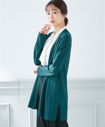 A/C DESIGN BY ALPHA CUBIC 【接触冷感・ウォッシャブル】ミドル丈トッパーカーディガン_variationthumb_2