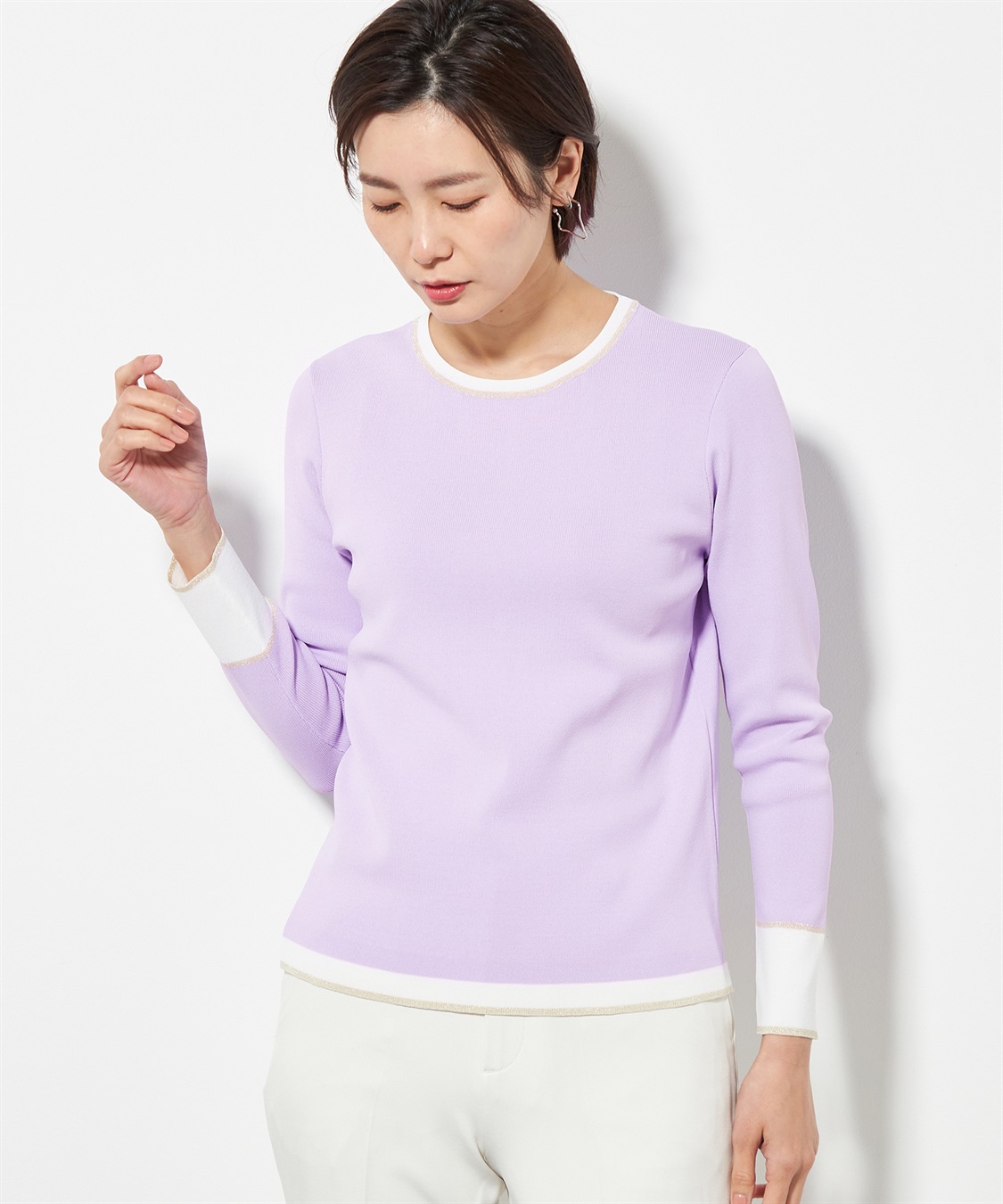 A/C DESIGN BY ALPHA CUBIC 配色ラメニットプルオーバー_variation_4