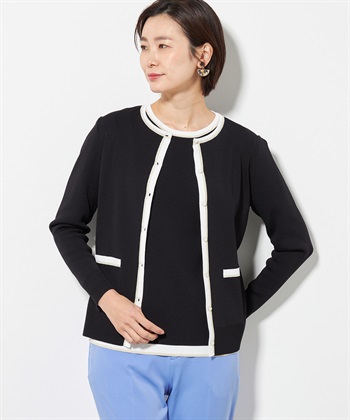 A/C DESIGN BY ALPHA CUBIC 配色ラメニットカーディガン_variationthumb_1