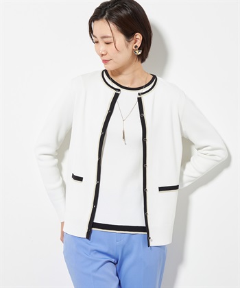 A/C DESIGN BY ALPHA CUBIC 配色ラメニットカーディガン_variationthumb_2