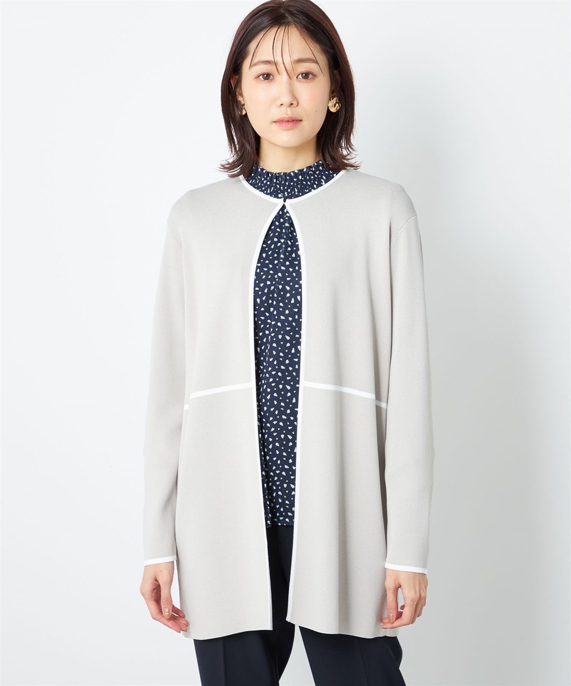 A/C DESIGN BY ALPHA CUBIC 配色着流しカーディガン_main