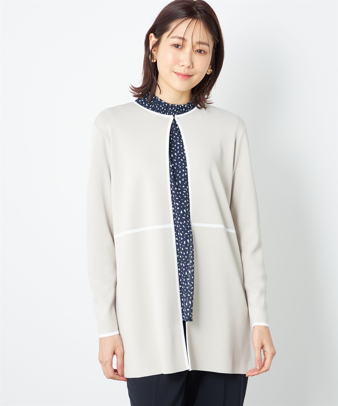 A/C DESIGN BY ALPHA CUBIC 配色着流しカーディガン_variation_2