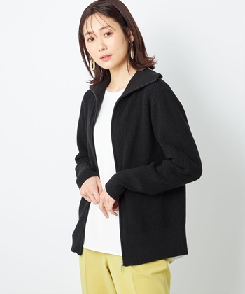 A/C DESIGN BY ALPHA CUBIC ジップアップニットカーディガン_variationthumb_1