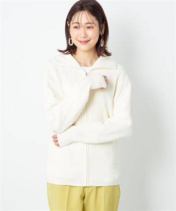 ジップアップニットカーディガン A/C DESIGN BY ALPHA CUBIC｜クロス