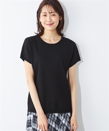 A/C DESIGN BY ALPHA CUBIC 【接触冷感】フレンチスリーブニットプルオーバー_variationthumb_2