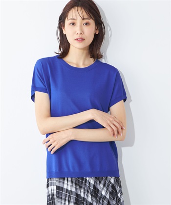 A/C DESIGN BY ALPHA CUBIC 【接触冷感】フレンチスリーブニットプルオーバー_variationthumb_3