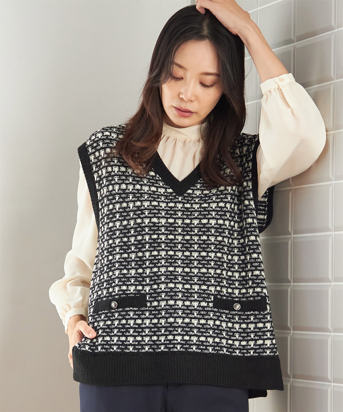 A/C DESIGN BY ALPHA CUBIC ツィードベスト_main