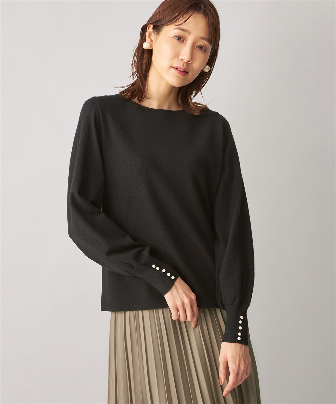 A/C DESIGN BY ALPHA CUBIC パールポイントニットプルオーバー_variation_1