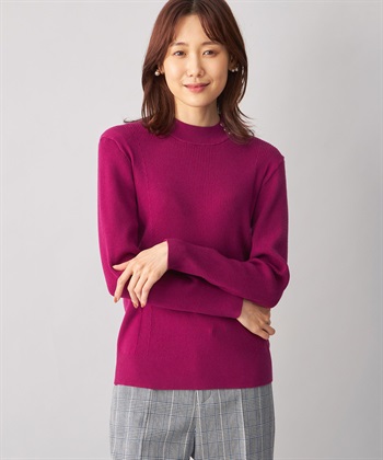 A/C DESIGN BY ALPHA CUBIC ボタンアクセントハイネックプルオーバー_variationthumb_2