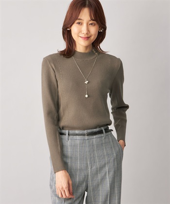 A/C DESIGN BY ALPHA CUBIC ボタンアクセントハイネックプルオーバー_variationthumb_3