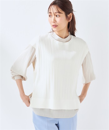 A/C DESIGN BY ALPHA CUBIC 【ウォッシャブル】【抗ピル】DOMINICベスト_variationthumb_1