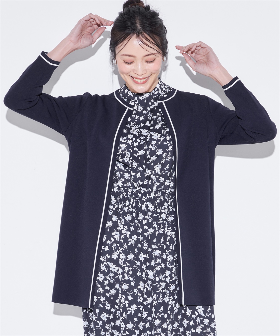 A/C DESIGN BY ALPHA CUBIC 【ウォッシャブル】【抗ピル】DOMINICロングカーデガン_main