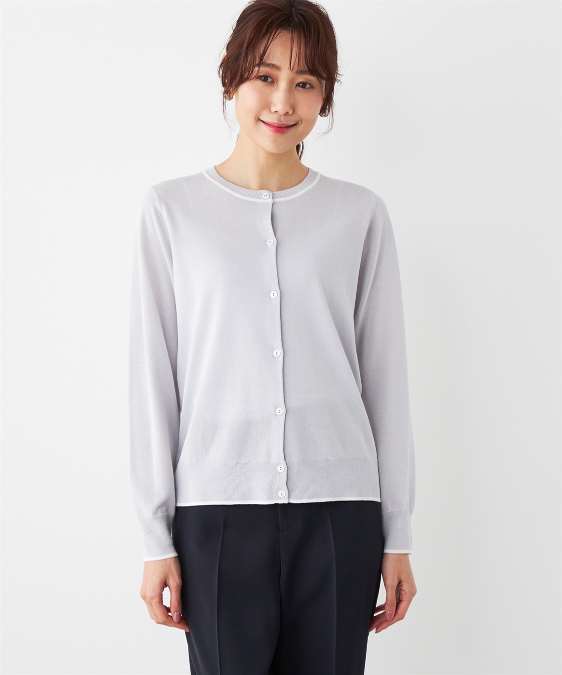 A/C DESIGN BY ALPHA CUBIC クルーネックカーディガン_variation_1