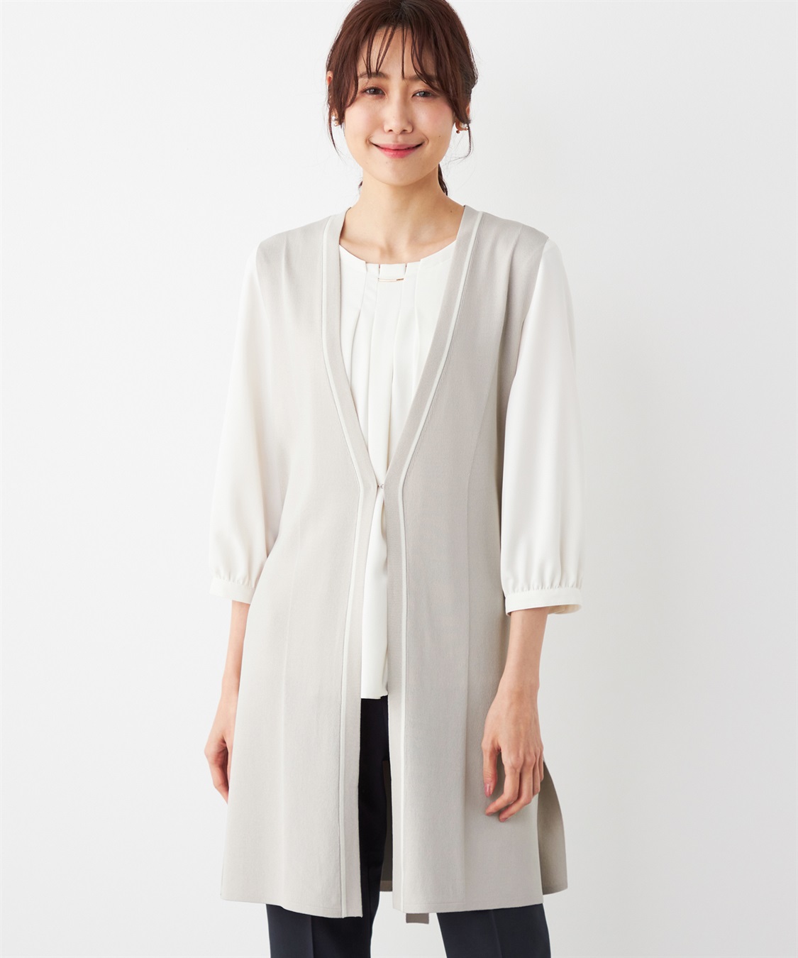 A/C DESIGN BY ALPHA CUBIC ニットロングジレ_variation_1