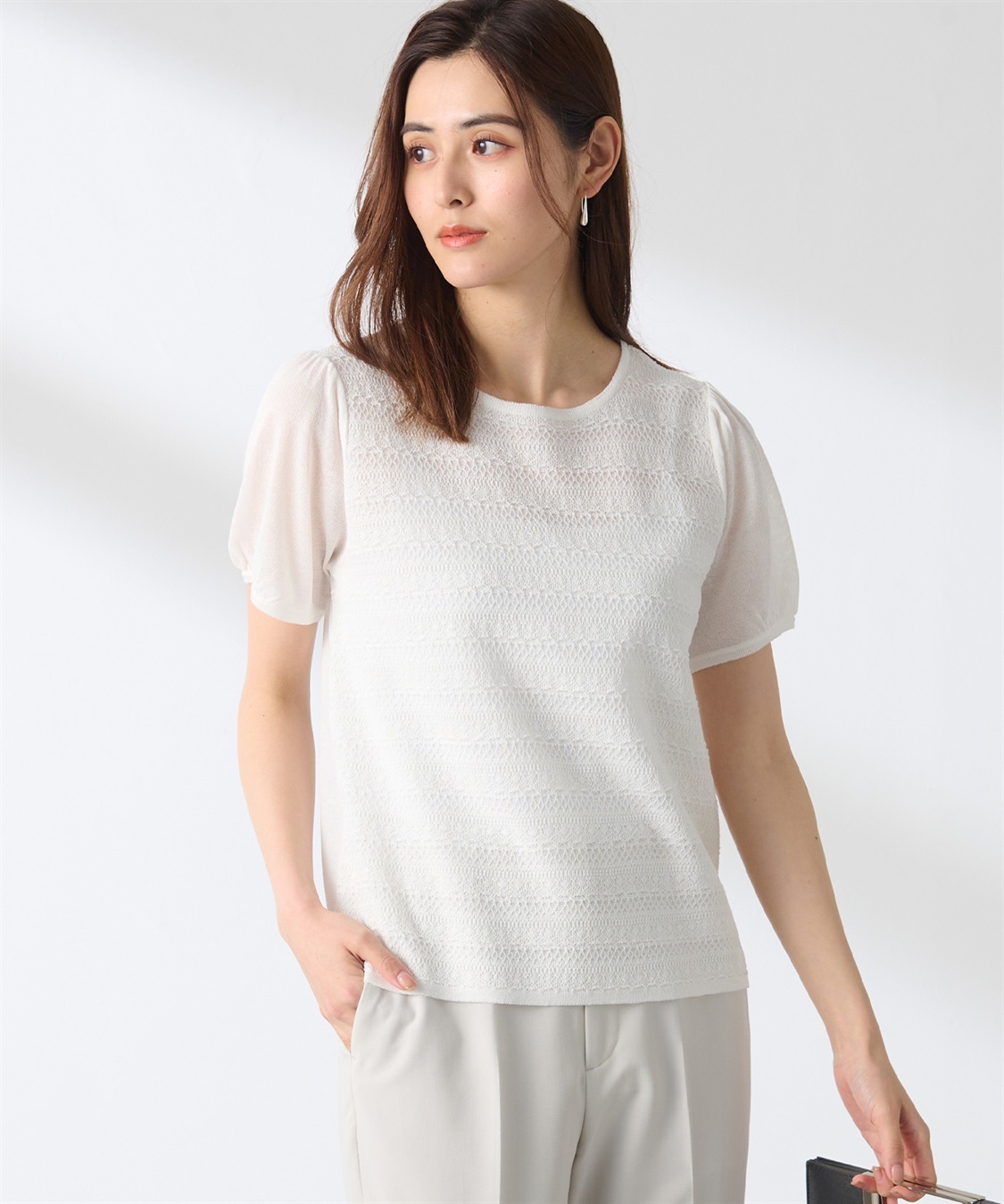 A/C DESIGN BY ALPHA CUBIC レースボーダープルオーバー_main