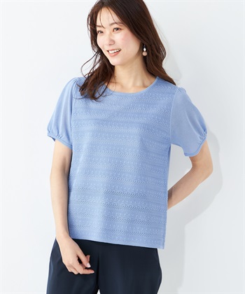 A/C DESIGN BY ALPHA CUBIC レースボーダープルオーバー_variationthumb_1