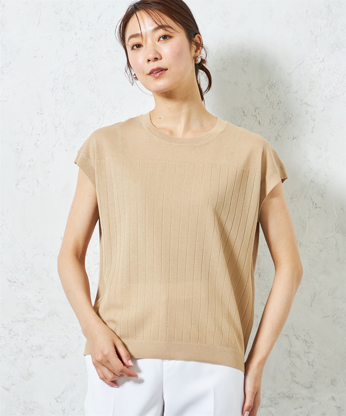 A/C DESIGN BY ALPHA CUBIC 【ウォッシャブル】シアーニットベスト_variation_2