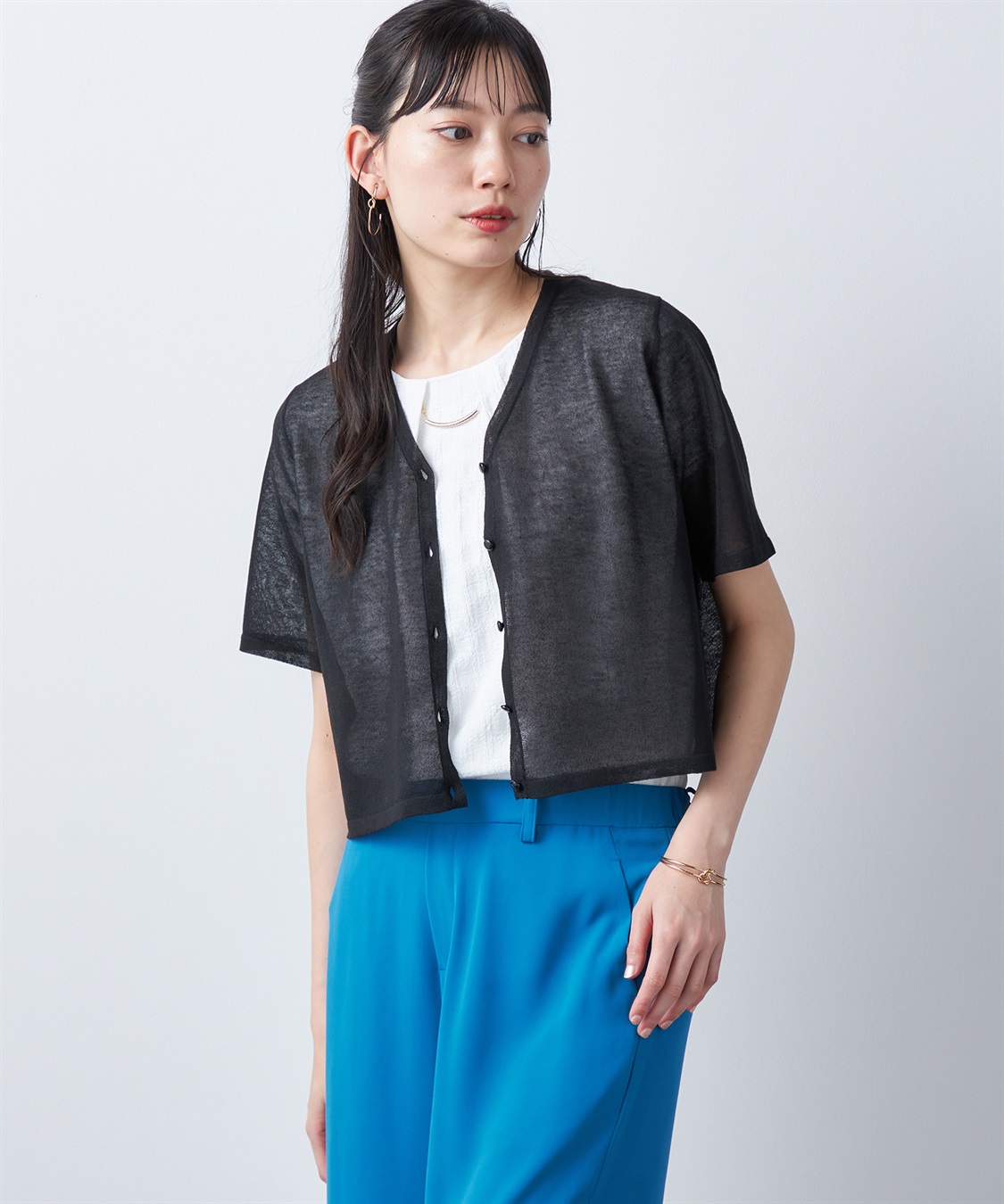 A/C DESIGN BY ALPHA CUBIC 【ウォッシャブル】ラメシアーカーディガン_variation_2