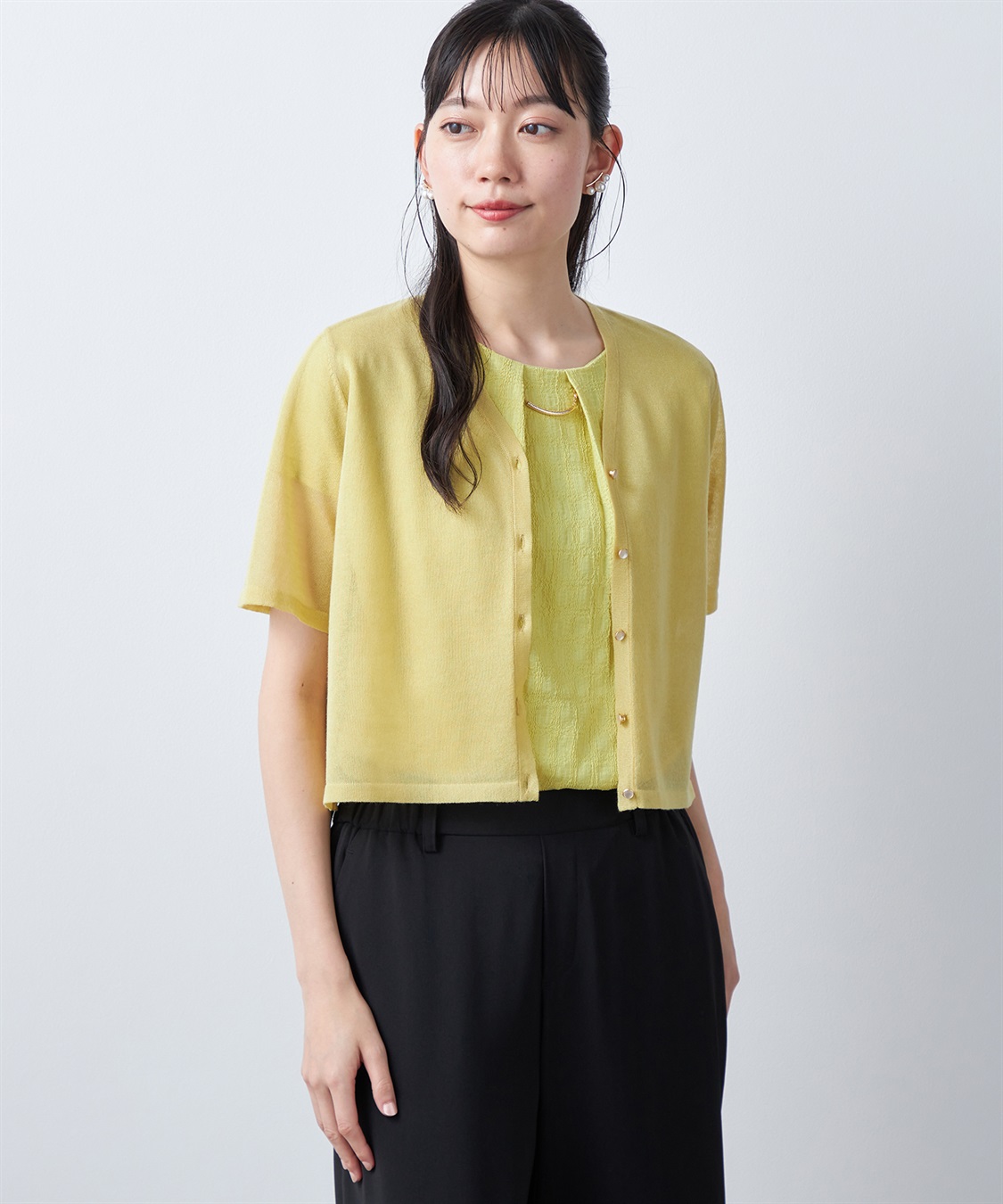 A/C DESIGN BY ALPHA CUBIC 【ウォッシャブル】ラメシアーカーディガン_variation_3