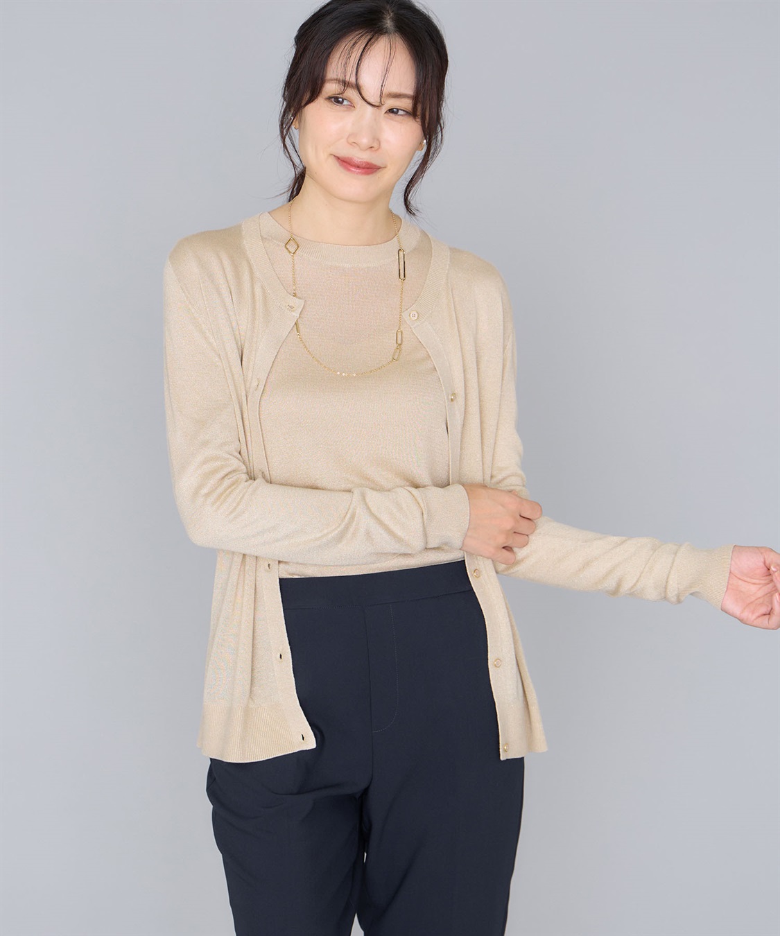 A/C DESIGN BY ALPHA CUBIC ラメニットカーディガン_variation_3