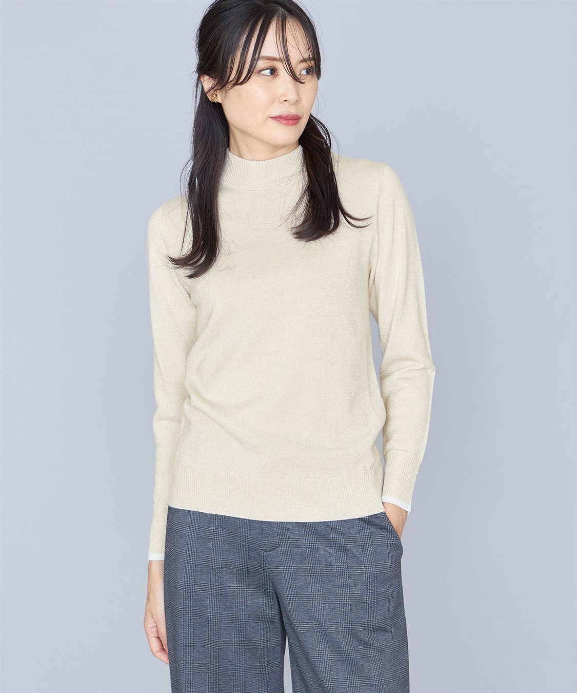 A/C DESIGN BY ALPHA CUBIC ラメリブニットプルオーバー_variation_5