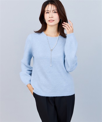 A/C DESIGN BY ALPHA CUBIC スパンコールニットプルオーバー_variationthumb_3