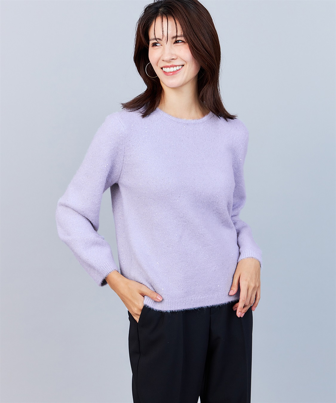 A/C DESIGN BY ALPHA CUBIC スパンコールニットプルオーバー_variation_4