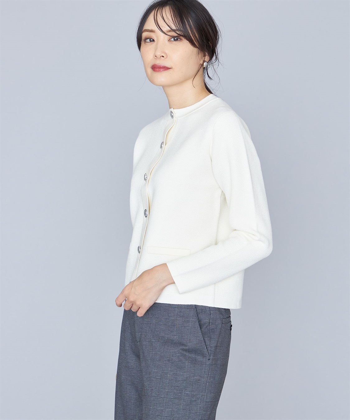 A/C DESIGN BY ALPHA CUBIC メタルボタンニットカーディガン_variation_1