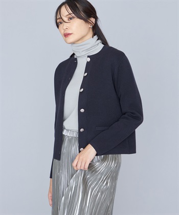 A/C DESIGN BY ALPHA CUBIC メタルボタンニットカーディガン_variationthumb_3
