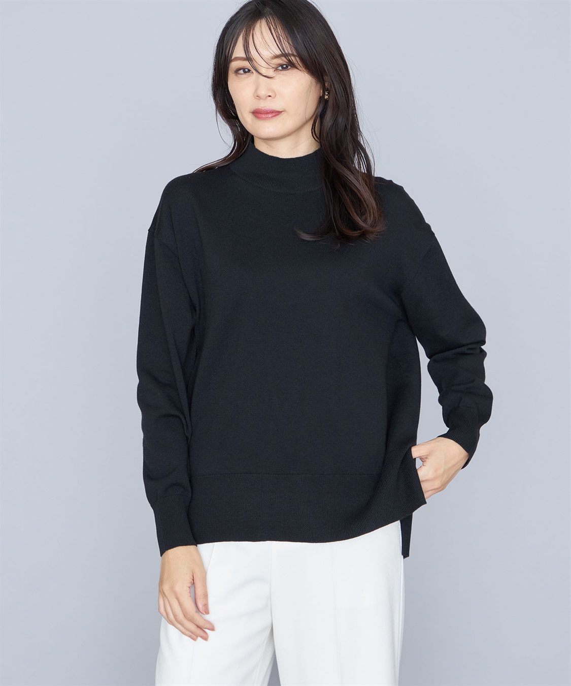 A/C DESIGN BY ALPHA CUBIC ハイカラーニットプルオーバー_variation_2