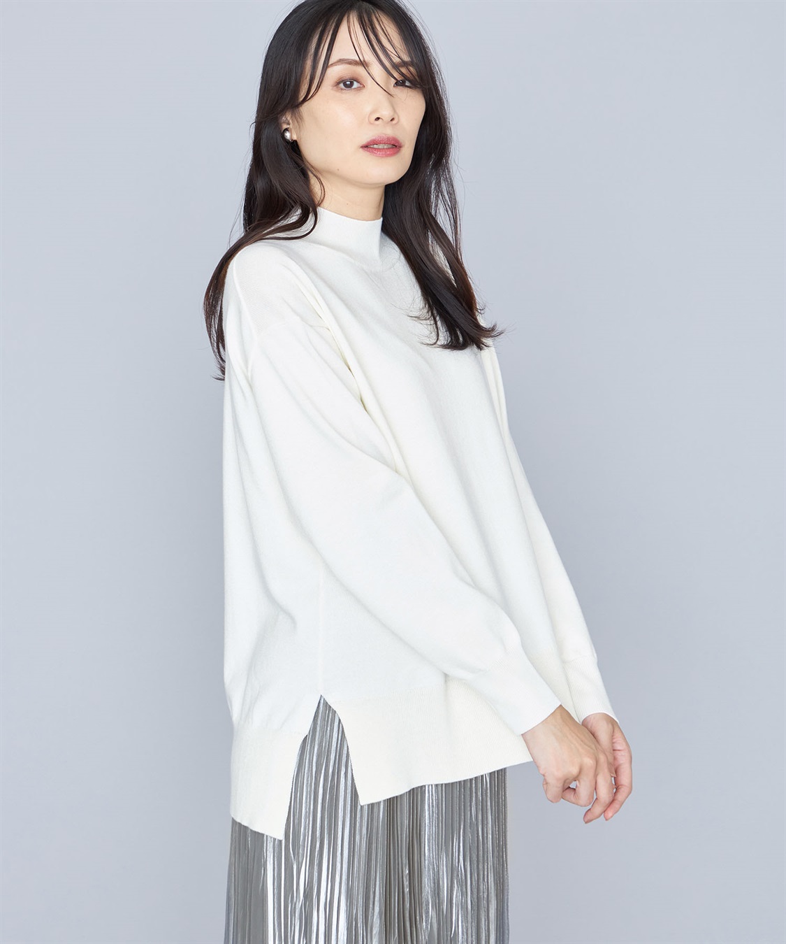 A/C DESIGN BY ALPHA CUBIC ハイカラーニットプルオーバー_variation_3