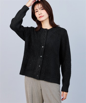 A/C DESIGN BY ALPHA CUBIC スパンコールニットカーディガン_variationthumb_2