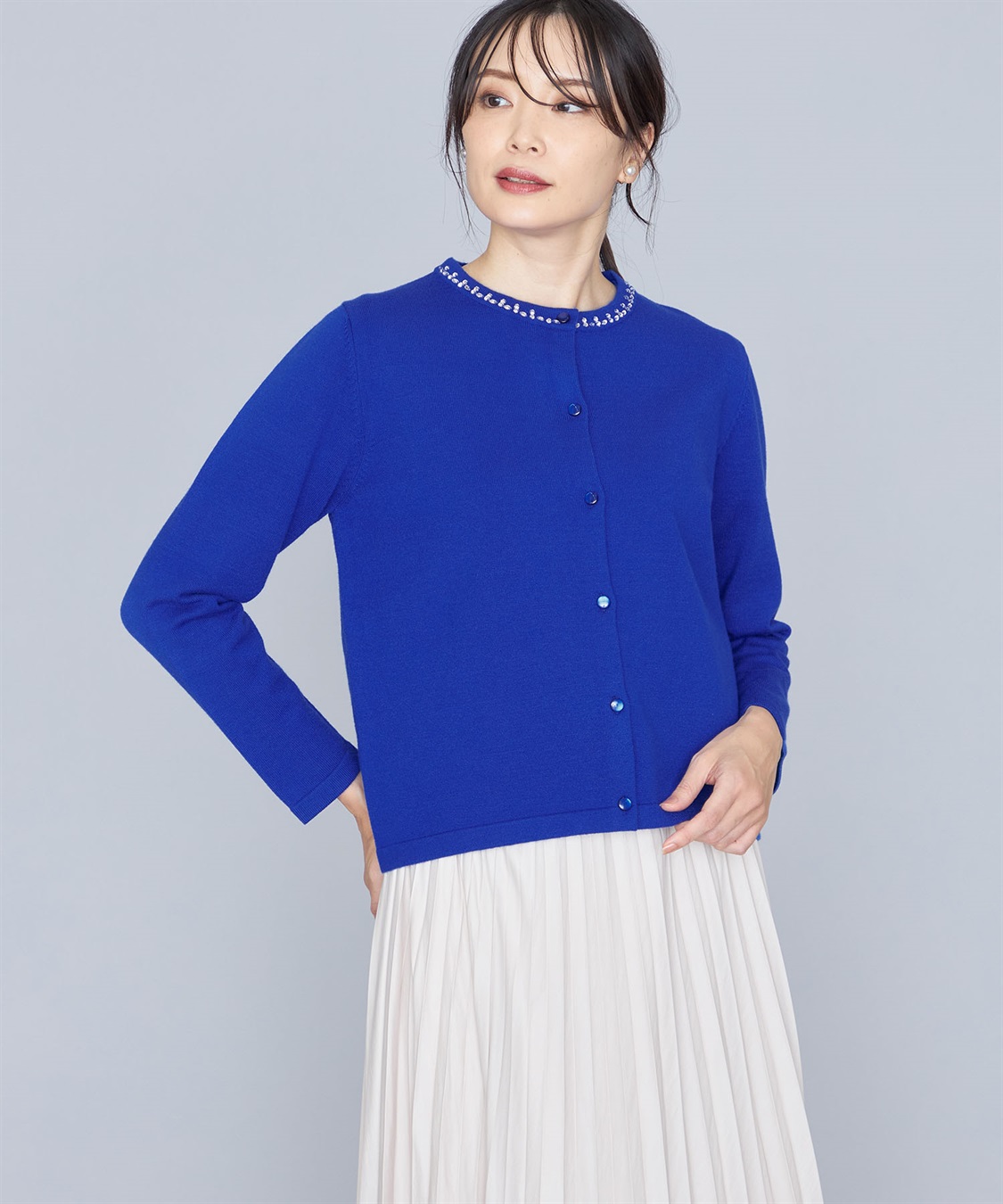 A/C DESIGN BY ALPHA CUBIC ビジューニットカーディガン_variation_3