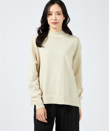 ラメニットプルオーバー(ベージュ-M)