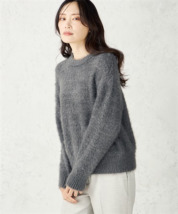 A/C DESIGN BY ALPHA CUBIC ラメフェザーニットプルオーバー_variationthumb_2