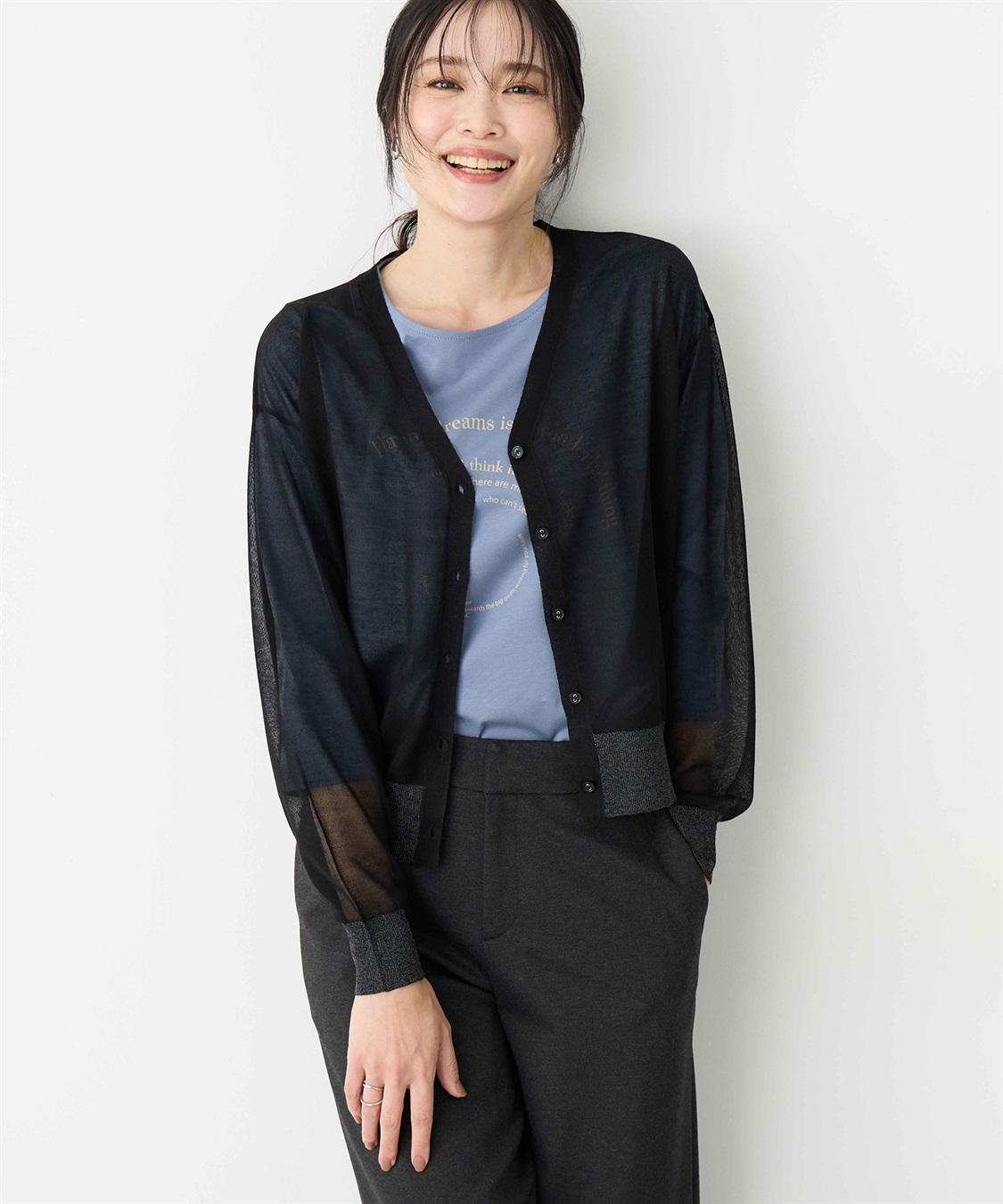 A/C DESIGN BY ALPHA CUBIC シアーカーディガン_variation_1