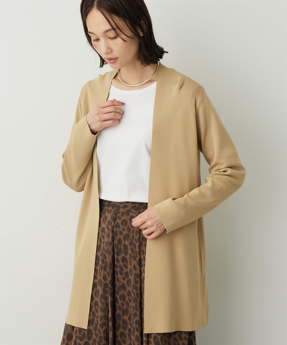 A/C DESIGN BY ALPHA CUBIC 着流しニットロングカーディガン【ハンドウォッシャブル・毛玉になりにくい】_variation_2