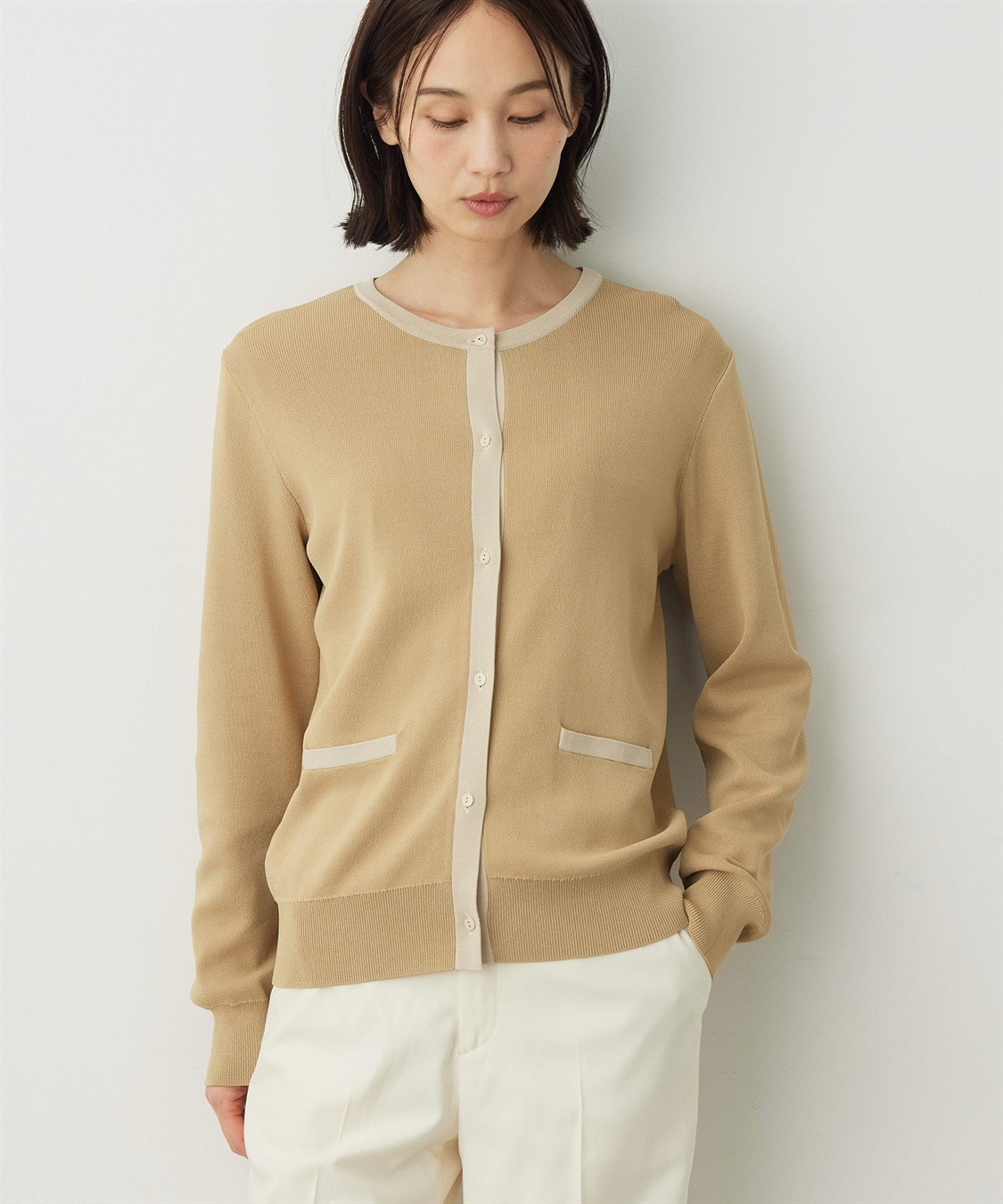 A/C DESIGN BY ALPHA CUBIC バイカラーカーディガン_main