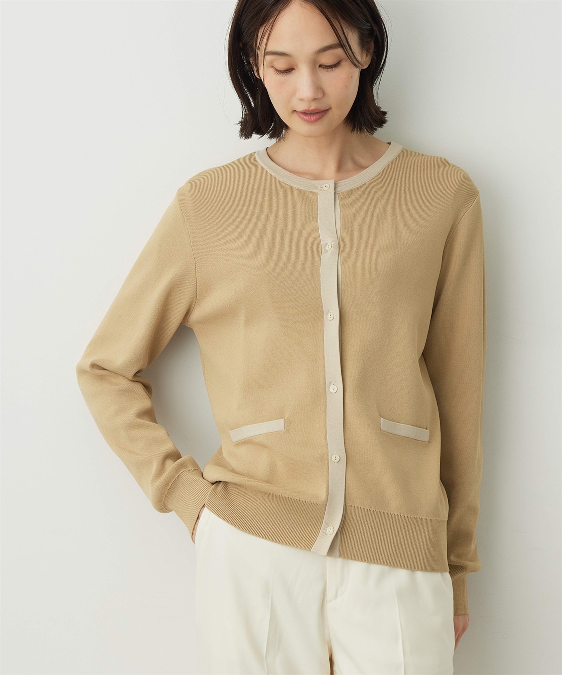 A/C DESIGN BY ALPHA CUBIC バイカラーカーディガン_variation_1