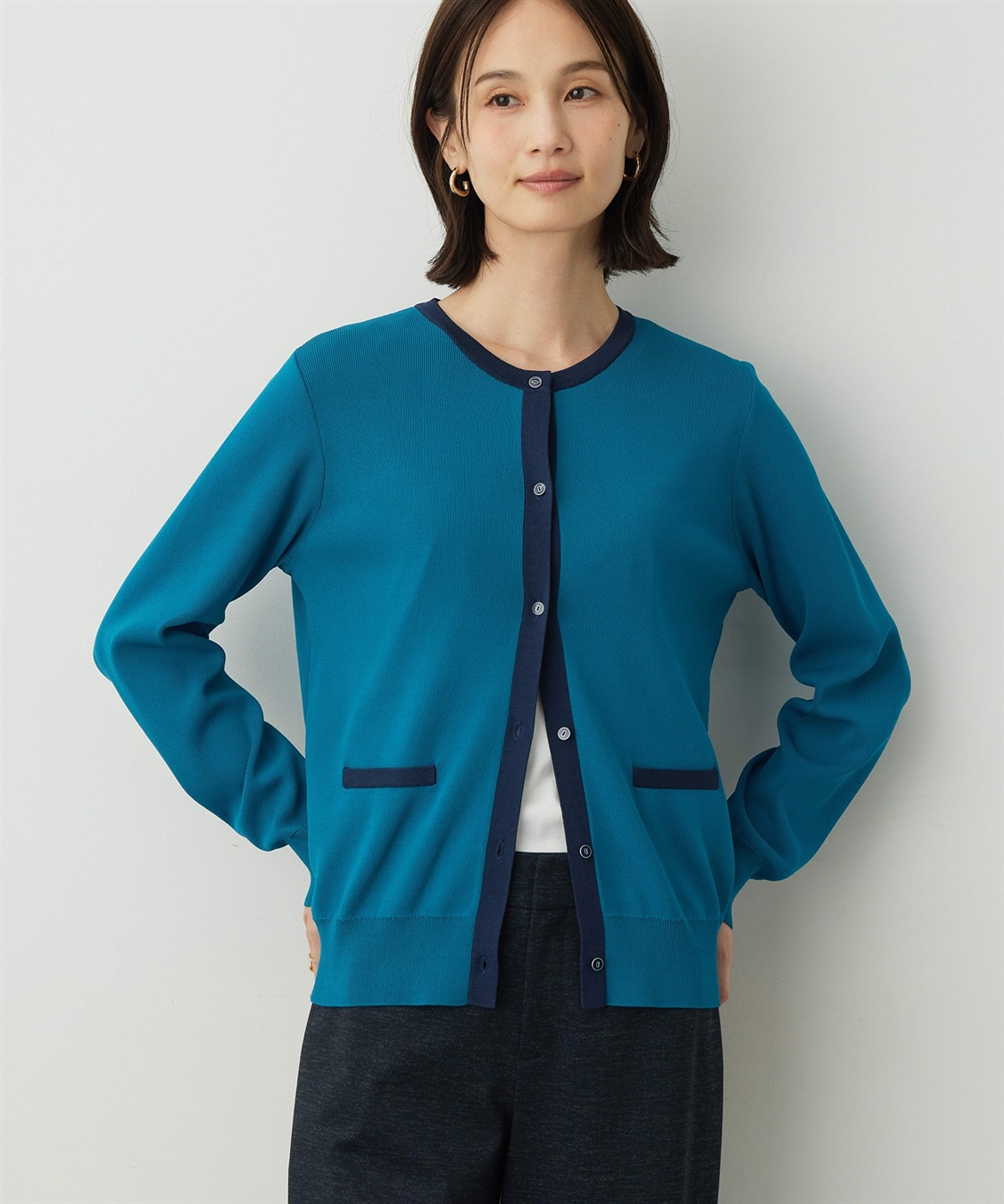 A/C DESIGN BY ALPHA CUBIC バイカラーカーディガン_variation_2