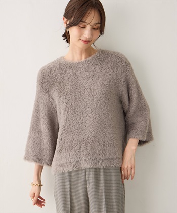 ファーニットプルオーバー(ライトグレー-M)