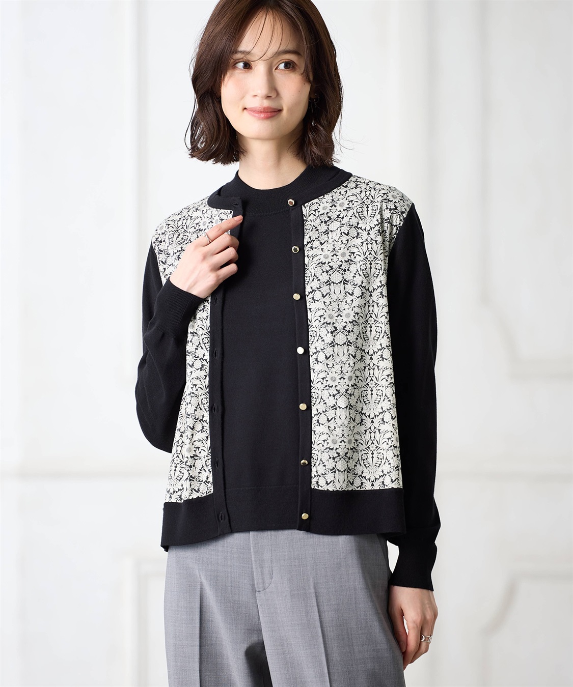 A/C DESIGN BY ALPHA CUBIC リバティプリントニットアンサンブル【ファーストライン】_variation_1