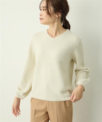 A/C DESIGN BY ALPHA CUBIC スパンコールニットプルオーバー_variationthumb_2