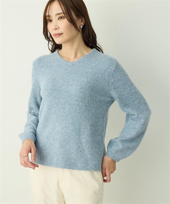 A/C DESIGN BY ALPHA CUBIC スパンコールニットプルオーバー_variationthumb_3